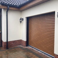 wood effect garage roller door